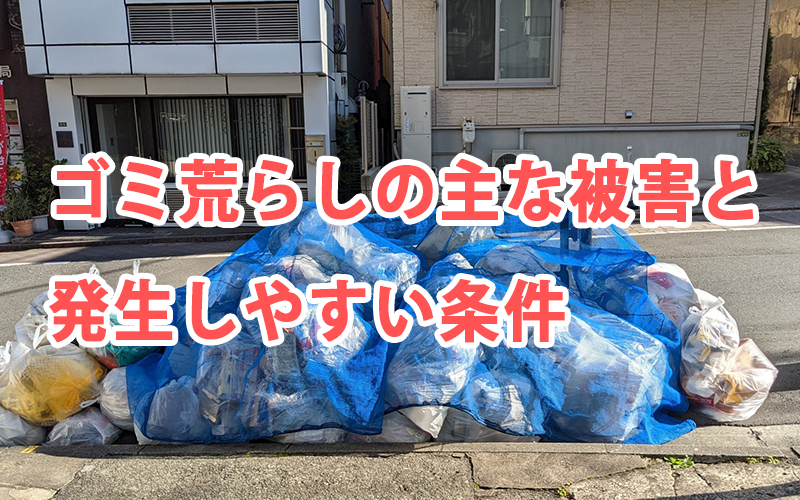 ゴミ荒らしの主な被害と発生しやすい条件