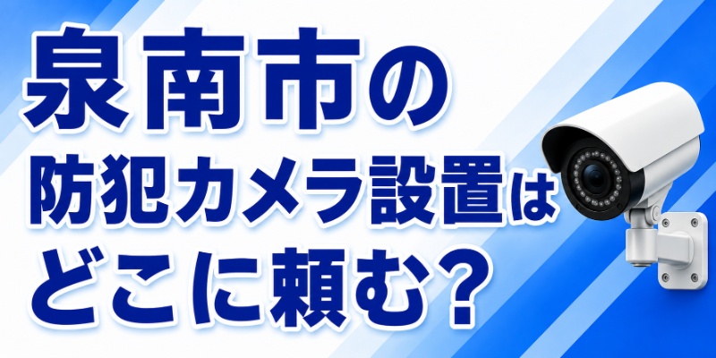 泉南市の防犯カメラ設置はどこに頼む？