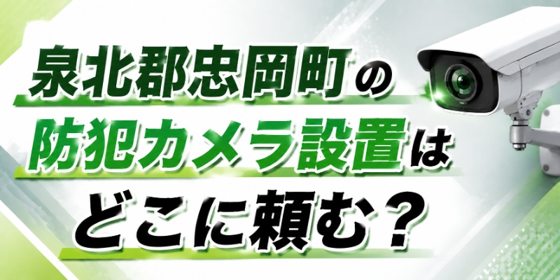 泉北郡忠岡町の防犯カメラ設置はどこに頼む？